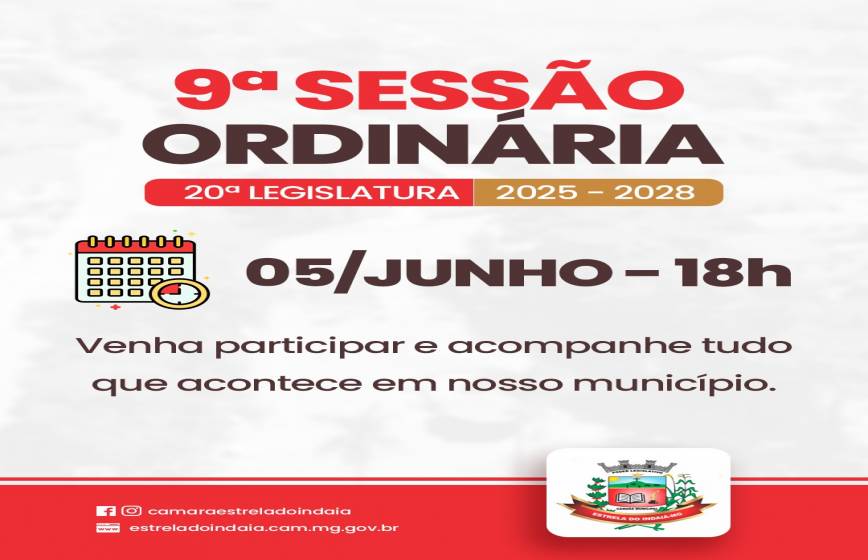 9 REUNIÃO ORDINÁRIA